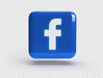 3D Square with Facebook Logo
